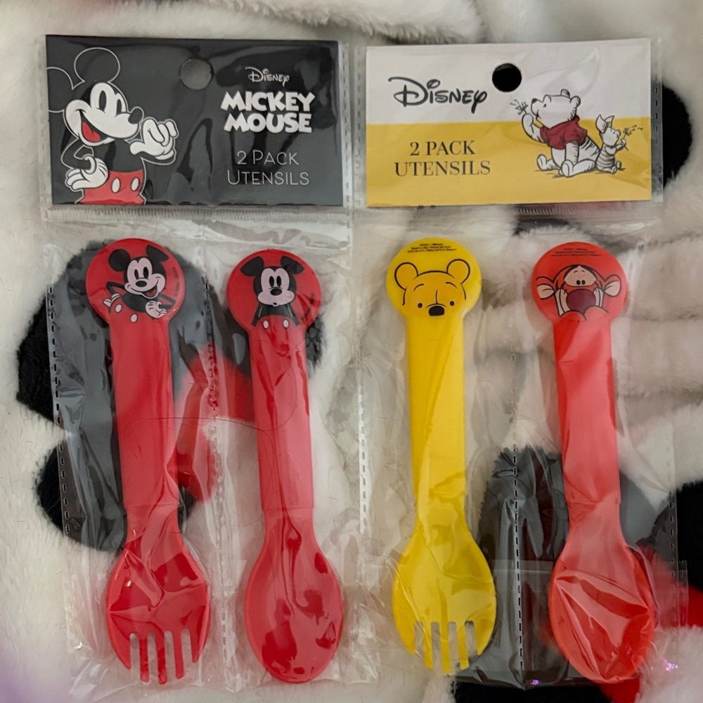 4/$20 bundle Disney Mickey Mouse or Pooh utensils
